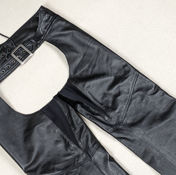 Harley Davidson Riding Gear Deluxe Pigskin Leather Chaps Women's Sz Small Hemmed - Picture 11 of 16